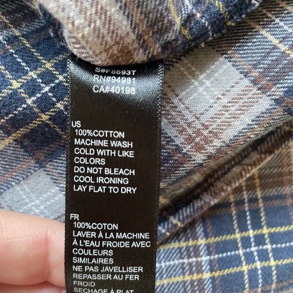 XXI Womens Button Down Flannel Plaid 100% cotton Size Small Pockets Roll Sleeves - Picture 6 of 9